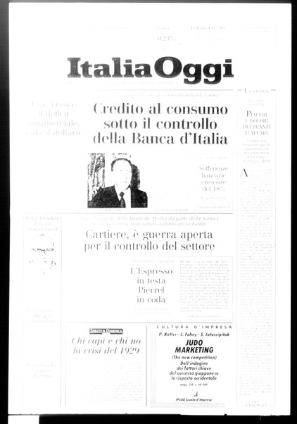 Italia oggi : quotidiano di economia finanza e politica